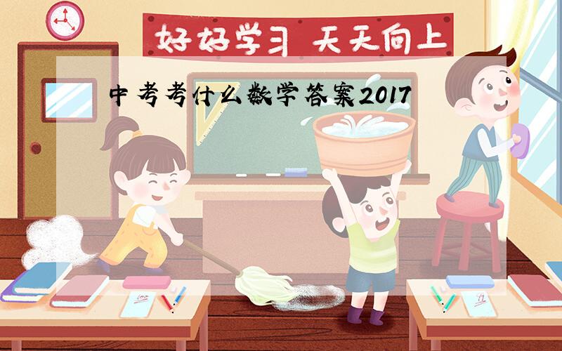 中考考什么数学答案2017