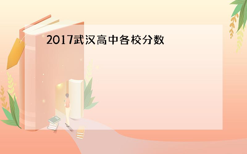 2017武汉高中各校分数