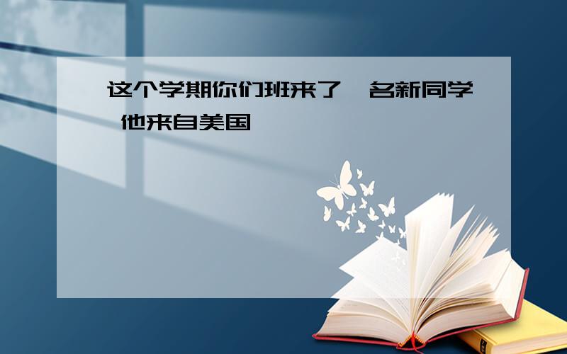 这个学期你们班来了一名新同学 他来自美国