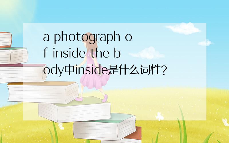 a photograph of inside the body中inside是什么词性?
