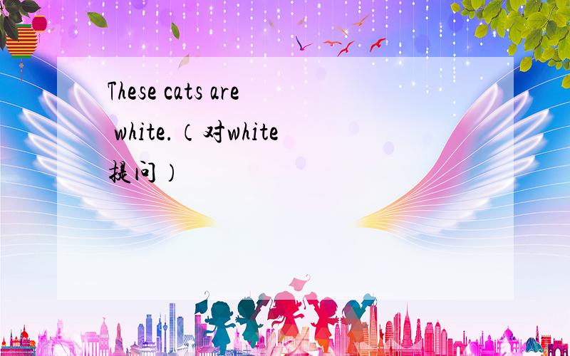 These cats are white.（对white提问）