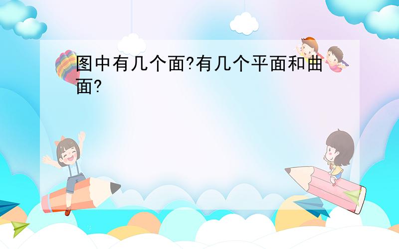 图中有几个面?有几个平面和曲面?