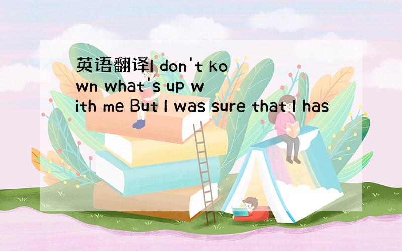 英语翻译I don't kown what's up with me But I was sure that I has