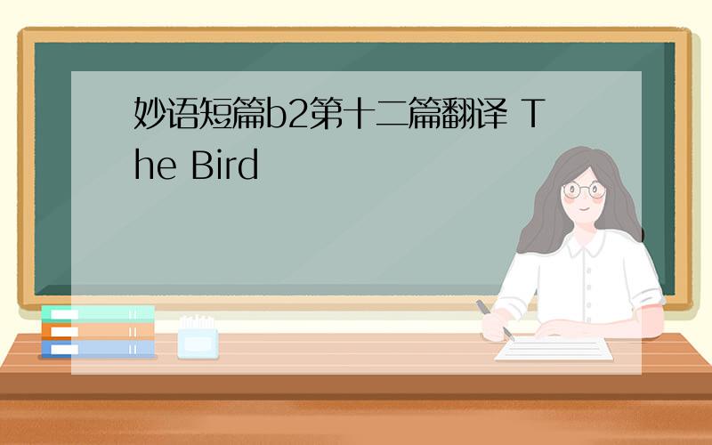 妙语短篇b2第十二篇翻译 The Bird