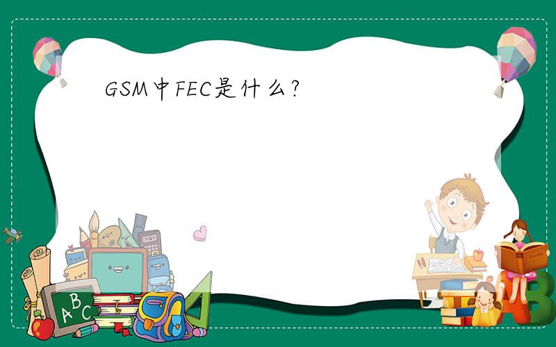 GSM中FEC是什么?
