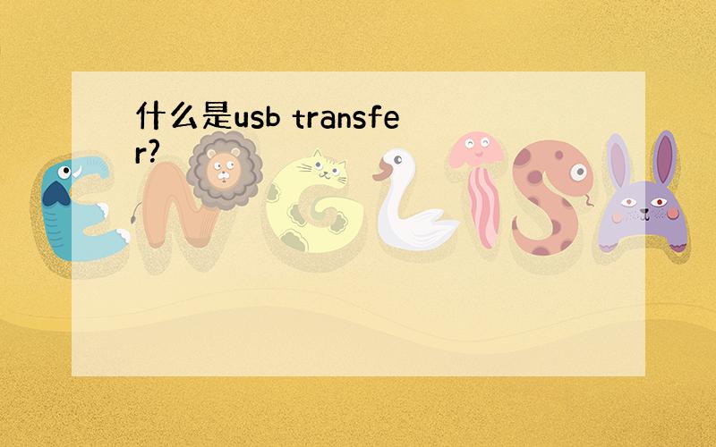 什么是usb transfer?