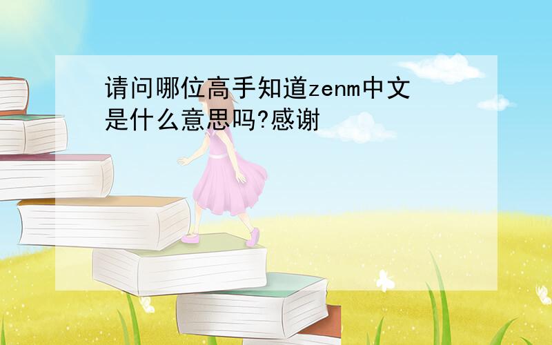 请问哪位高手知道zenm中文是什么意思吗?感谢