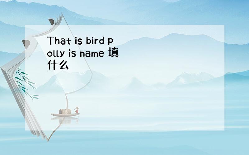 That is bird polly is name 填什么