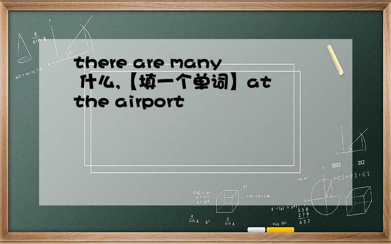 there are many 什么,【填一个单词】at the airport