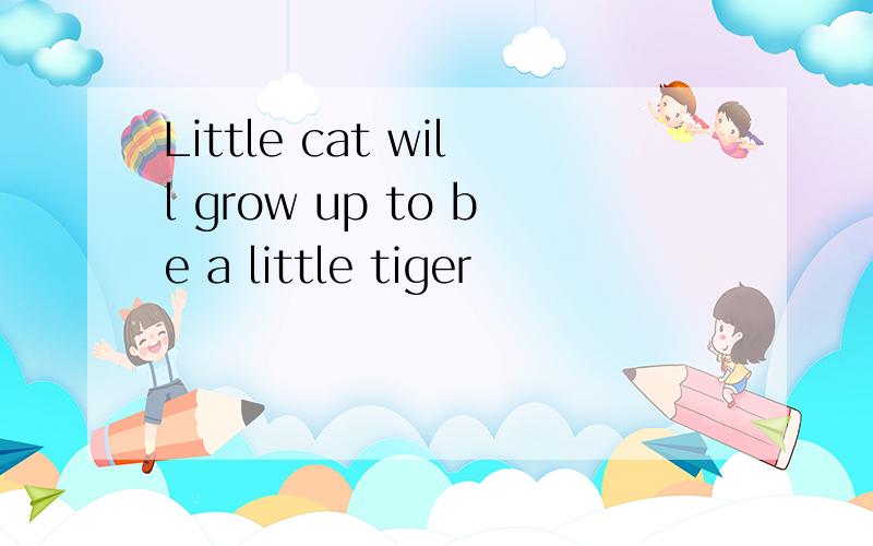 Little cat will grow up to be a little tiger